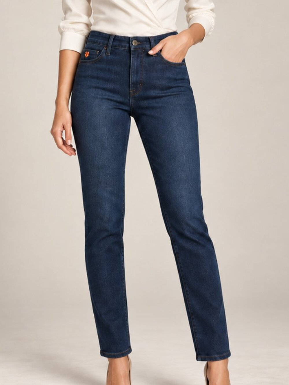 Hudson Barbara High-Waist Skinny Jeans Size 28 Dark Wash Stretch